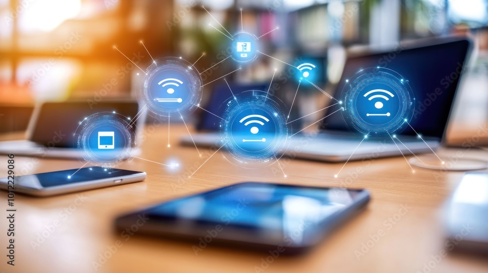 Fototapeta premium Wireless Network Connection Devices