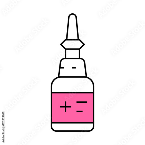 eye drops medical treatment line icon vector. eye drops medical treatment sign. isolated symbol illustration