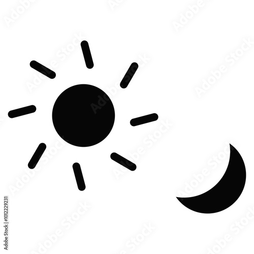 Day and Night Vector Icons