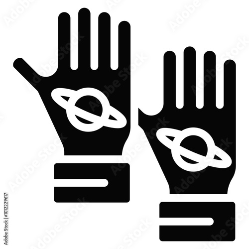 Space Gloves Vector Icons