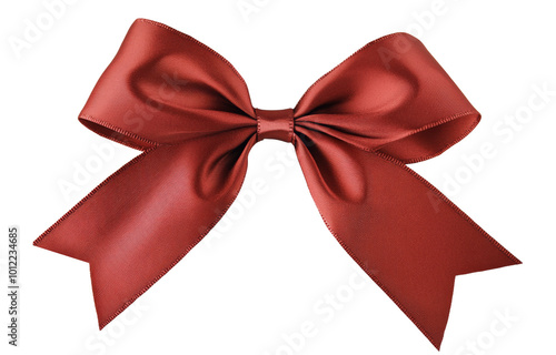 Elegant red satin bow tie suitable for formal occasions and special events
