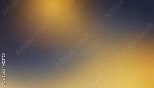 Warm Beige, Mustard Yellow, Deep Navy Blue noise texture glowing gradient banner. Retro grainy glow with dynamic grainy wave patterns