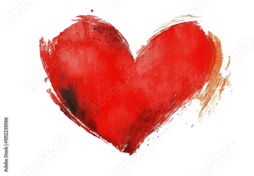 Vibrant watercolor heart illustration on a clean white background showcasing ...