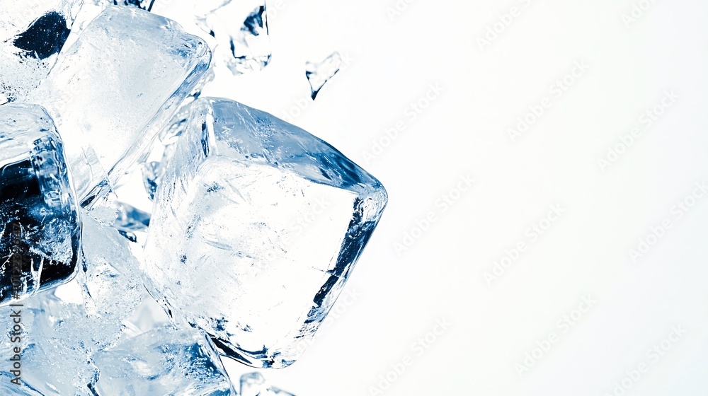 ice texture on white background center left hole ice texture on white background center left hole