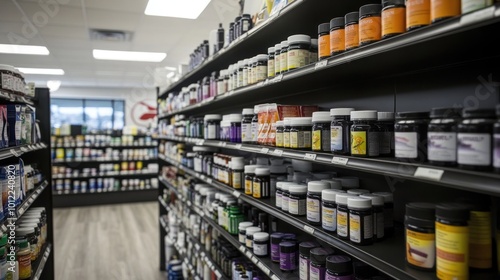 Supplements Aisle in a Health Food Store