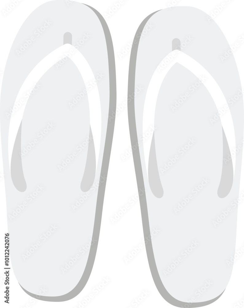 White slipper, beach sandals footwear icon. White slipper, beach sandals footwear icon.
