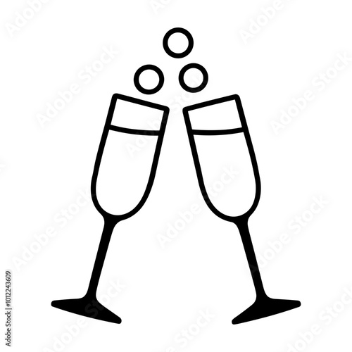 two glasses of champagne