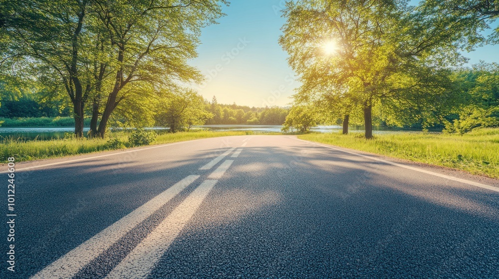 Fototapeta premium Scenic Road in the Countryside