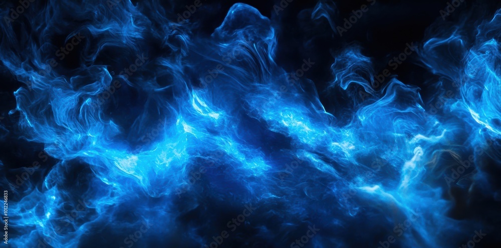 Abstract Blue Smoke Design with a Dark Background for Creative Design Projects Abstract Blue Smoke Design with a Dark Background for Creative Design Projects