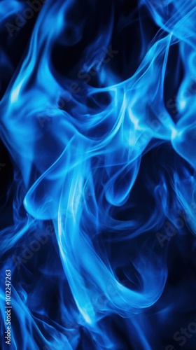 Abstract Blue Flame Smoke Design for Graphic Design Projects and Artistic Presentations