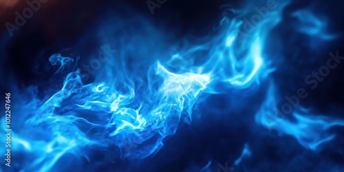 Abstract Blue Flames Background for Digital Design and Visuals