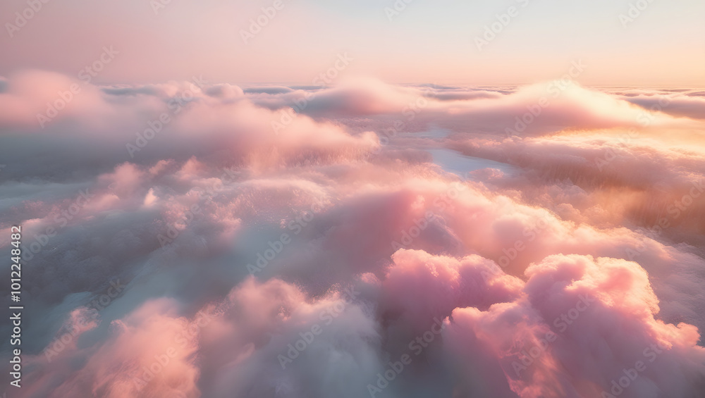 colorful clouds in the sky, beautiful nature cloudscape, heavenly day, blue pink clouds in a sunset