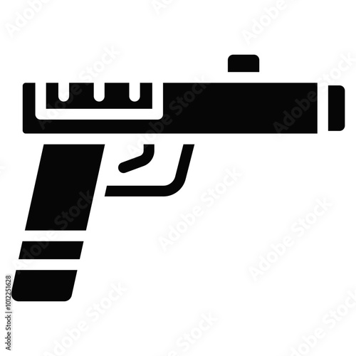 Police Gun Vector Icons