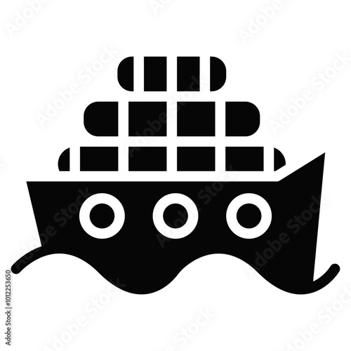Ferry Boat Vector Icons