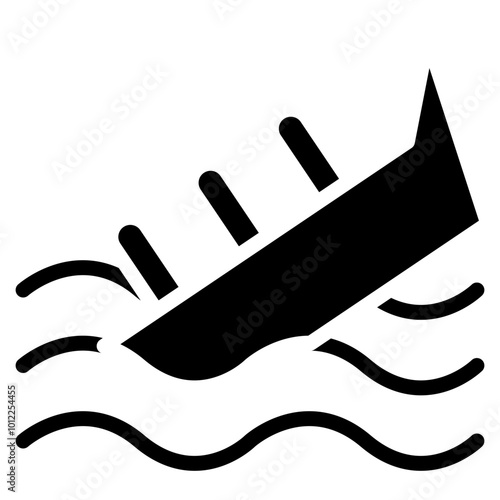 Boat Sink Vector Icons