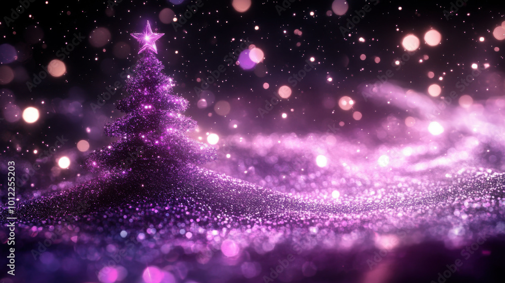 Fototapeta premium New Year's Eve with a beautiful background with a beautiful Christmas tree