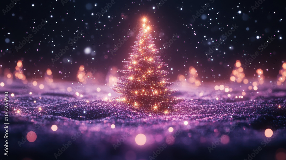 New Year's Eve with a beautiful background with a beautiful Christmas tree New Year's Eve with a beautiful background with a beautiful Christmas tree