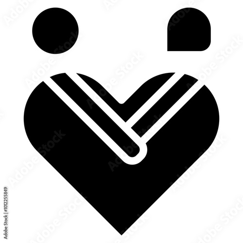 Hugging Couple Vector Icons