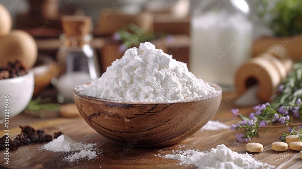 baking soda in bowl baking soda in bowl