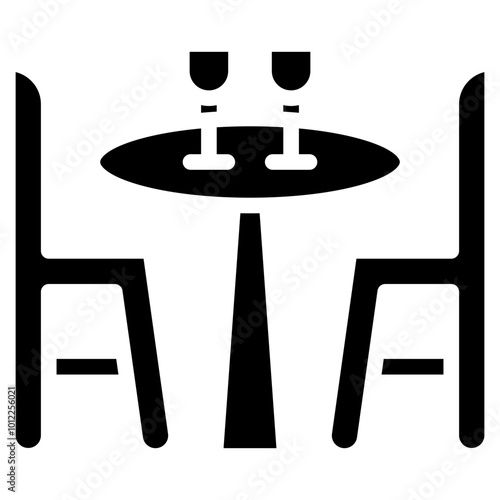 Romantic Dinner Vector Icons