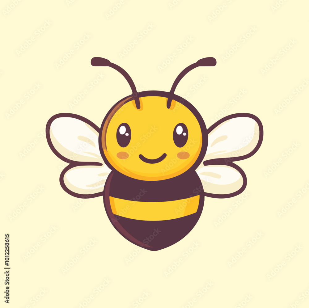 Cute bee cartoon mascot illustration Cute bee cartoon mascot illustration