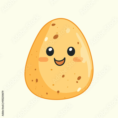 Cute potato cartoon mascot illustration