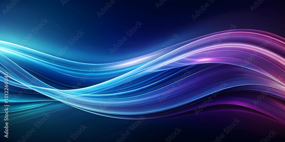 serene gradient wave patterns in blue and purple against a dark background serene gradient wave patterns in blue and purple against a dark background