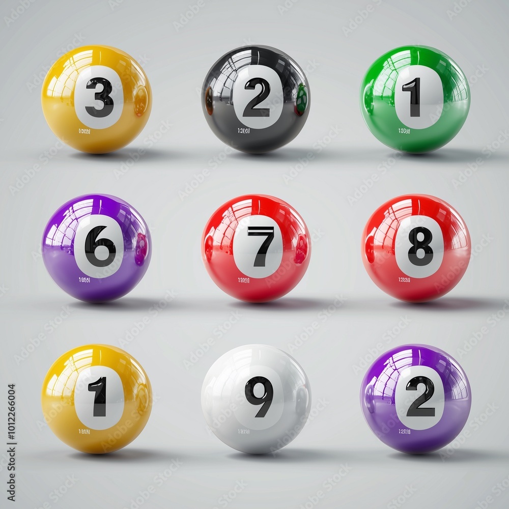 Lottery games with different colored balls with numbers. Lottery games with different colored balls with numbers.