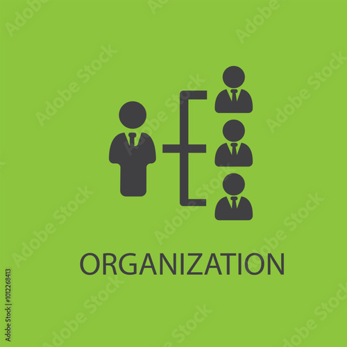 Organization icon from reputation management collection. Simple line element Organization symbol for templates, web design and infographics