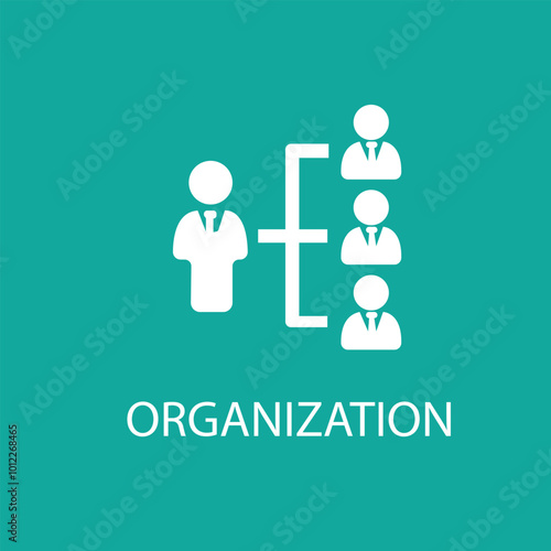 Organization icon from reputation management collection. Simple line element Organization symbol for templates, web design and infographics