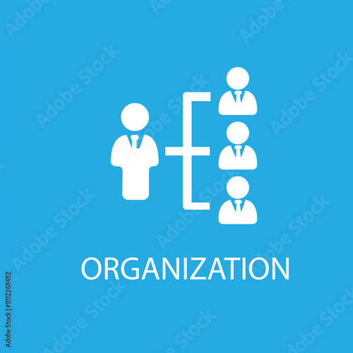 Organization icon from reputation management collection. Simple line element Organization symbol for templates, web design and infographics