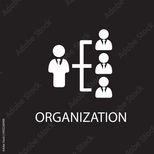 Organization icon from reputation management collection. Simple line element Organization symbol for templates, web design and infographics