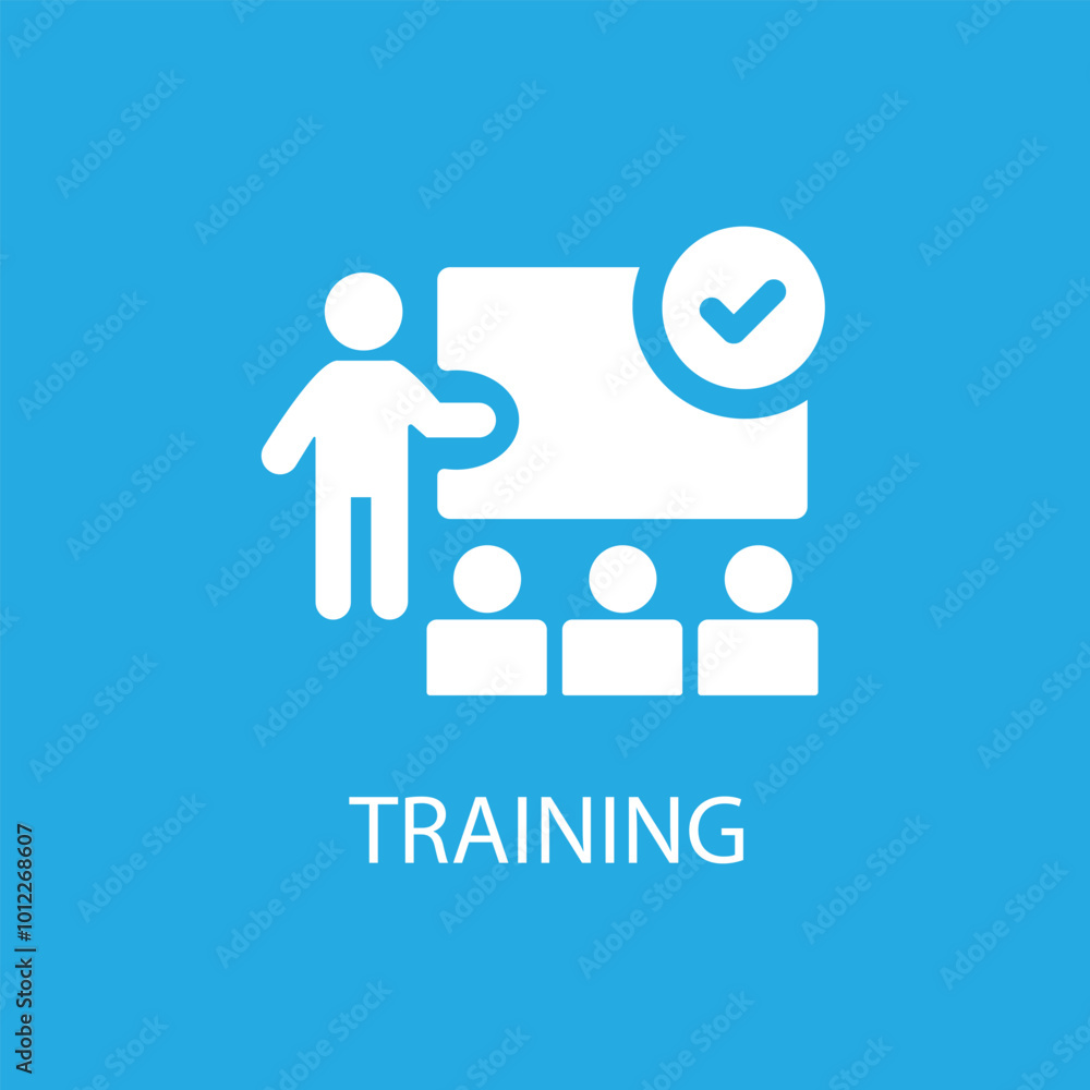 Training icon flat design vector image Training icon flat design vector image
