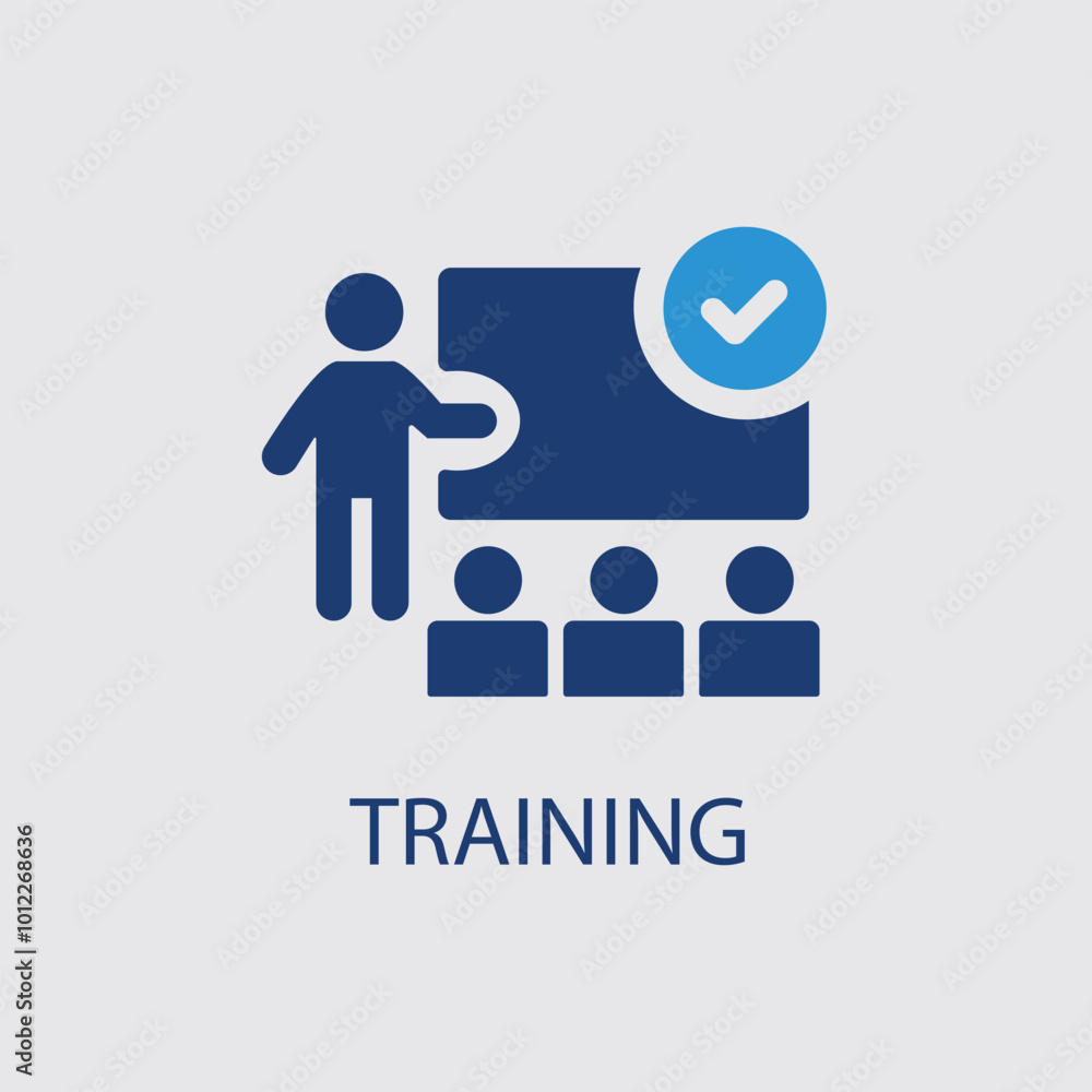 Training icon flat design vector image Training icon flat design vector image
