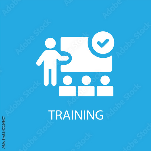 Training icon flat design vector image