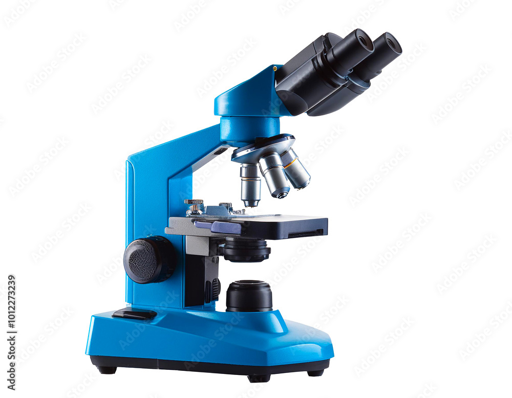 Modern blue Microscope isolate on transparency background. medicine and research concept
Modern blue Microscope isolate on transparency background. medicine and research concept