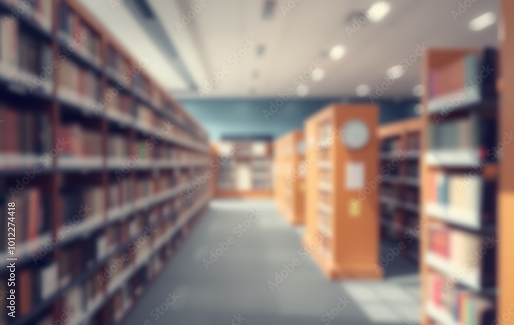 Abstract blurred public library interior space. blurry room with bookshelves by defocused effect. use for background or backdrop in business or education concepts Abstract blurred public library interior space. blurry room with bookshelves by defocused effect. use for background or backdrop in business or education concepts