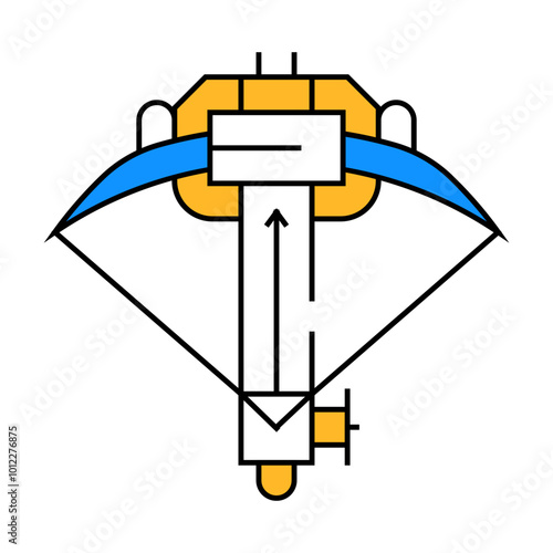 Fotografija ballista crossbow line icon vector