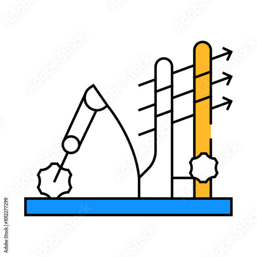 arrow thrower line icon vector. arrow thrower sign. isolated symbol illustration
