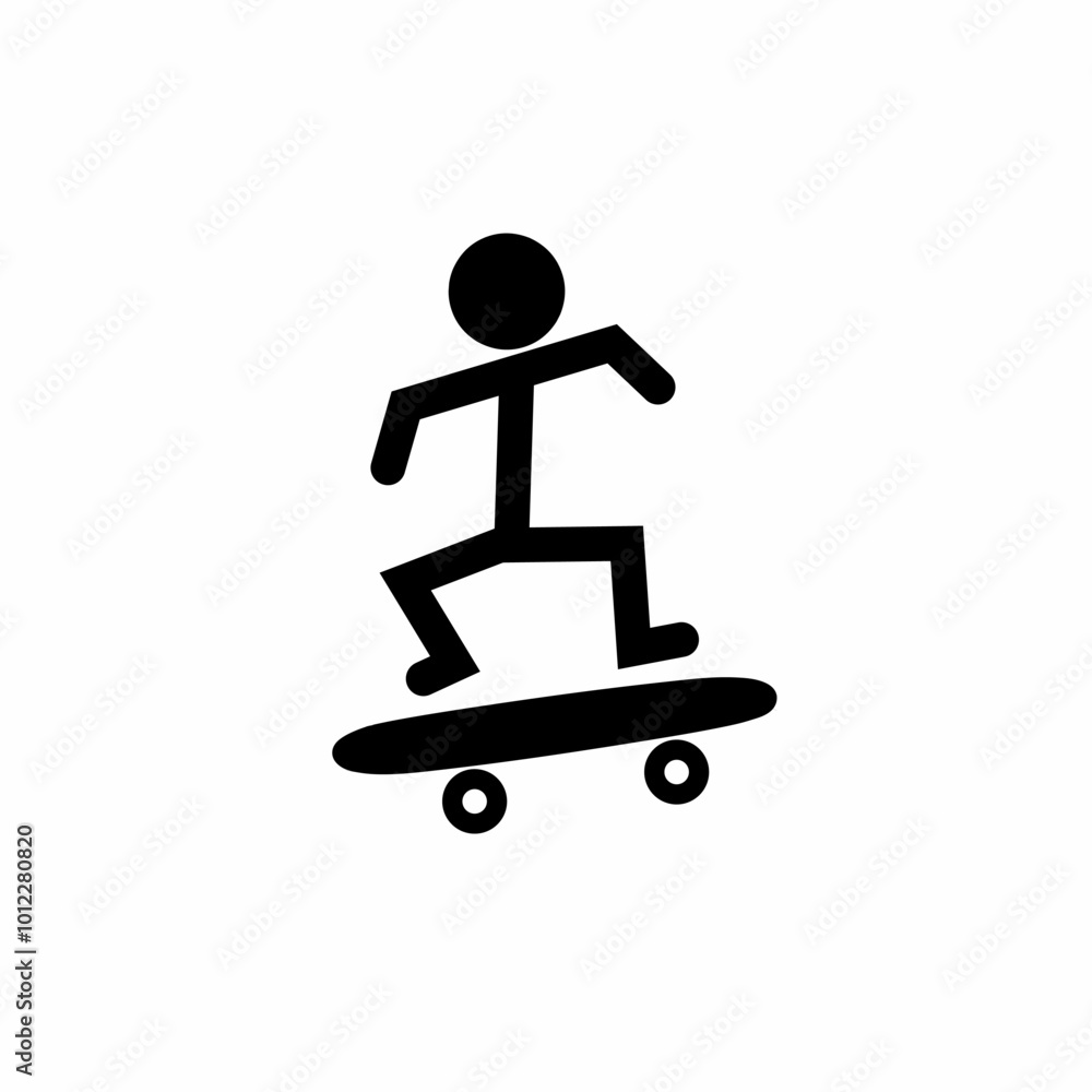 Vector illustration of skateboarding icon isolated on white. Hand drawn Vector illustration of skateboarding icon isolated on white. Hand drawn
