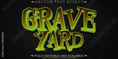 Halloween monster text effect, editable horror and scary text style