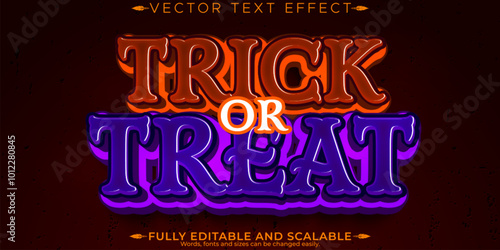 Halloween monster text effect, editable horror and scary text style