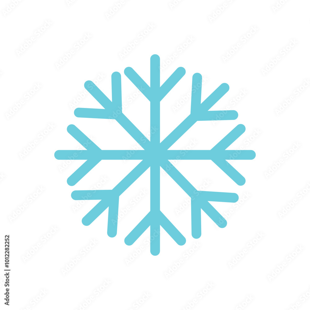 Snowflake sign. Blue Snowflake icon isolated on white background. Snow flake silhouette. Symbol of snow, holiday, cold weather, frost. Winter design element. Vector illustration. Snowflake sign. Blue Snowflake icon isolated on white background. Snow flake silhouette. Symbol of snow, holiday, cold weather, frost. Winter design element. Vector illustration.