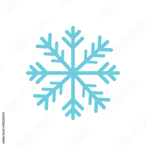  blue snowflake icons collection. Winter snow vector icon illustration sign, Symbol of snow.