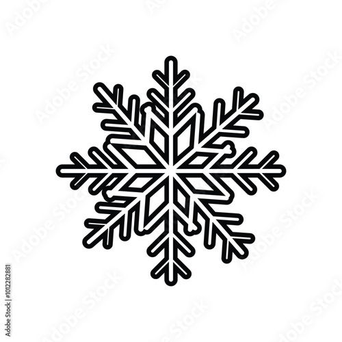 Snowflake icons. Snowflake symbols. Snow icon. Vector illustrator