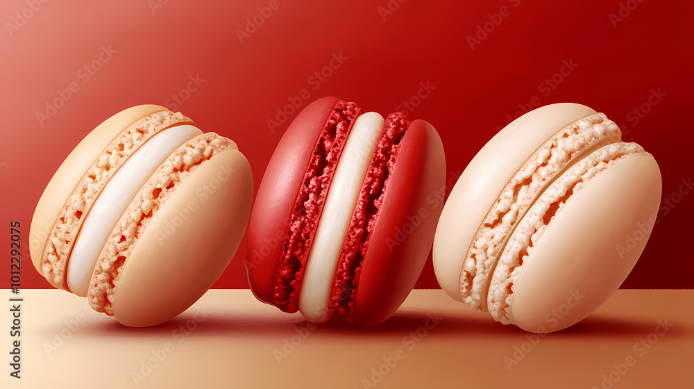 French macaroons on color background, parisian chic cafe dessert, sweet food and cake macaron for luxury confectionery brand,pastry, bakery and branding concept. Parisian Caf. Illustration French macaroons on color background, parisian chic cafe dessert, sweet food and cake macaron for luxury confectionery brand,pastry, bakery and branding concept. Parisian Caf. Illustration
