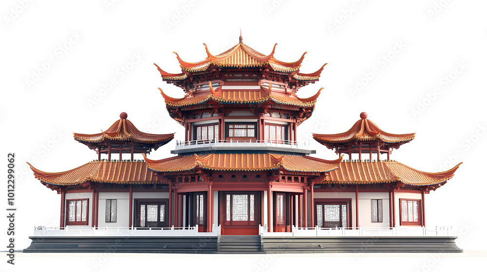 Illustrations of ancient chinese building. Chinese Pagoda. Illustration Illustrations of ancient chinese building. Chinese Pagoda. Illustration