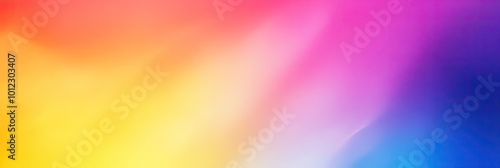 A vibrant rainbow gradient background with soft transitions between each color