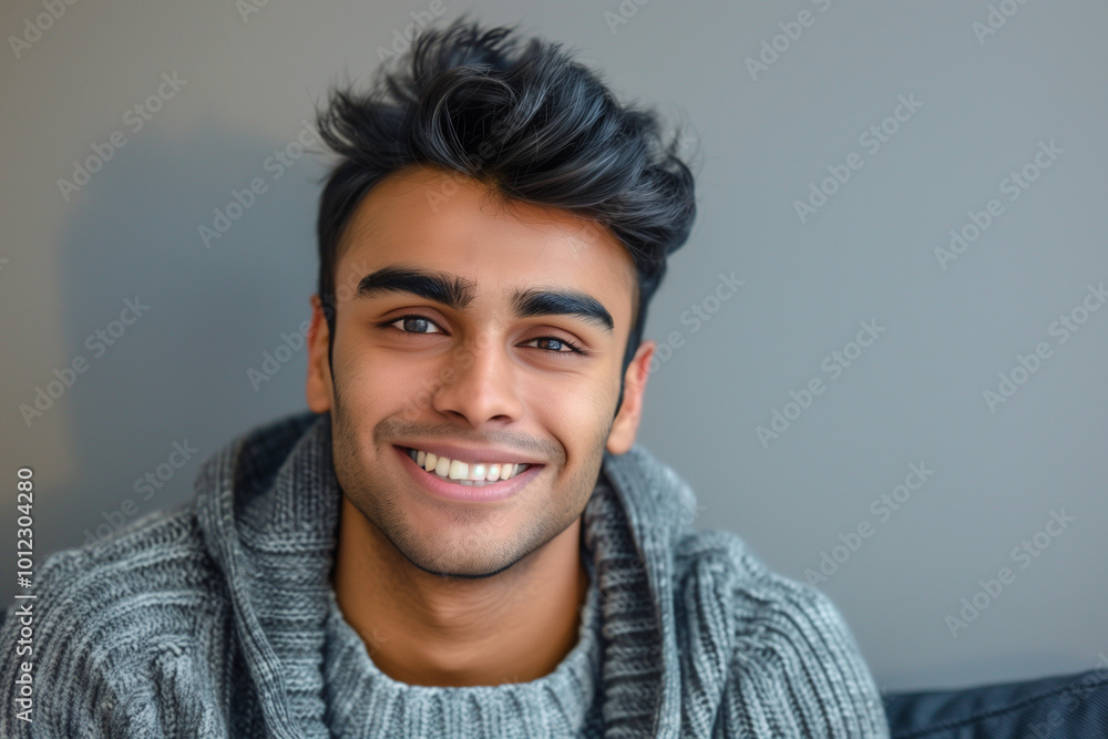 Face of positive young indian handsome man. Portrait. High quality photo Face of positive young indian handsome man. Portrait. High quality photo