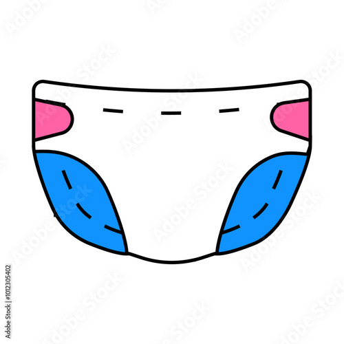 baby diaper line icon vector. baby diaper sign. isolated symbol illustration